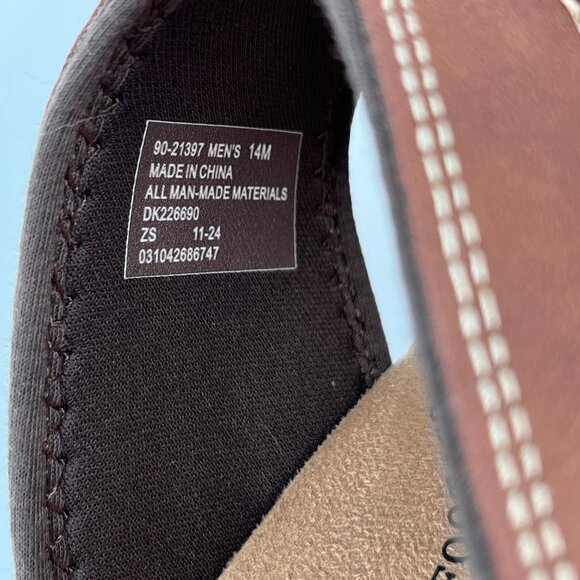 Dockers Sunland Slide Sandals Size 14M Rust Brown Faux Leather Upper Casual - Picture 10 of 11